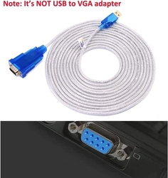 Redukce z USB na RS232 DB9 sériový port, adaptér kabel s čipovou sadou FTDI podporuje Windows 10 8 7 a Mac Linux (3 m)