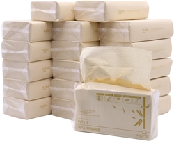 Bambusové, papírové utěrky Dr.Dirt Multifold - pětinásobně skládané papírové utěrky, dvouvrstvé, 110 listů x 5 balení + BOX - (sada)