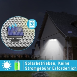 Solární lampy pro venkovní použití s detektorem pohybu, 164 LED