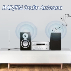 DAB, UKW, FM rádio anténa se zesilovačem