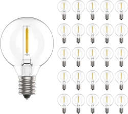 Svater 25 kusů 1W, G40, čiré kulaté LED žárovky 230V, stmívatelné