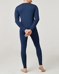 Teplé funkční prádlo Lapasa - Thermoflux 100 – teplé (160 g/㎡) - vnitřní strana fleece - SET - XL - modrá (Blu Navy), pánské 