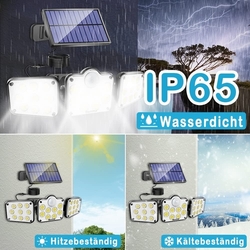 Solární lampy pro venkovní použití s detektorem pohybu, 164 LED