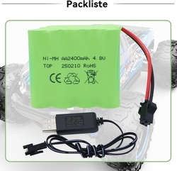 Akumulátor NI-MH - AA 2400mAh, 4,8V s dobíjecím kabelem