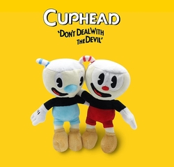 Moovi 2 PCS/Set Cuphead & Mugman Plyšové postavičky z videohry  (25 cm) Figurky