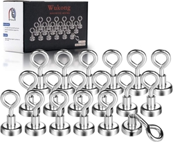 Magnetická oka - sada 18 ks s neodymovým magnetem a nosností do 8 kg