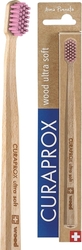 Curaprox Wood Ultra Soft - zubní kartáček, barva štětin: růžová