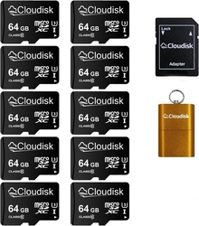 Micro SD karta Cloudisk s SD adaptérem (64 GB) - 1 kus