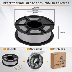 Filament SUNLU PLA do 3D tiskárny, barva šedá - VYBALENO