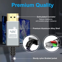 Kabel HDMI, pozlacený konektor, 4K Ultra HD, HIGH SPEED, 15m, kvalitní