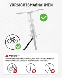HENMI​​​​​​​ Pro+ Výškově nastavitelný, stabilní stojan pro elektrokola a kola 24–29 palců do hmotnosti 45 kg