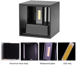 LED nástěnné svítidlo 12W / 3000 K teplá bílá, IP65, s regulovatelným úhlem osvitu
