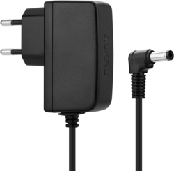 Napájecí zdroj 9V/1A - AUKRU, jack 5,5 / 2,1 mm zahnutý 90°, kabel 1,5 metru