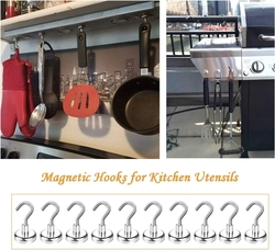 Magnetická oka - sada 10 ks s neodymovým magnetem a nosností do 18 kg