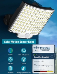MPJ - 106 LED solární světlo venkovní s detektorem pohybu, 2 kusy