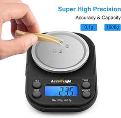 ACCUWEIGHT - gramová váha kapesní s váživostí do 1000g s dílkem 0,1g