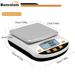 Digitální přesné analytické váhy s váživostí 5000g dílek 0,01g 