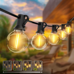 LED - Venkovní světelný řetěz dlohý 23 metrů, stmívatelný s 30 žárovkami + 3 náhradní - G40