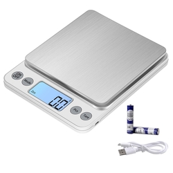 KUBEI USB dobíjecí váha s váživostí do 5000g, dílkem 0,1g, přesná, digitální, kuchyňská váha