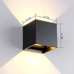 LED nástěnné svítidlo 12W / 3000 K teplá bílá, IP65, s regulovatelným úhlem osvitu