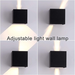 LED nástěnné svítidlo 12W / 3000 K teplá bílá, IP65, s regulovatelným úhlem osvitu