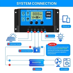 Battery Intelligent Controller s 5 V duálním USB portem a LCD displejem