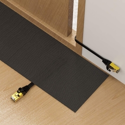 Plochý patch kabel UTP, RJ45-RJ45, CAT7, 2m černý
