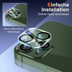 UniqueMe (3 kusy) Ochrana fotoaparátu pro iPhone 13/iPhone 13 mini - zelené - kopie