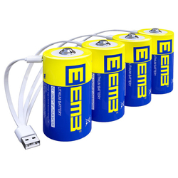 Baterie EEMB D 1,5V dobíjecí, 5550 mWh, 4ks