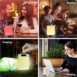 LED lampička s Bluetooth reproduktorem, budíkem a MicroSD/AUX/MP3 přehrávačem
