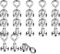 Magnetická oka - sada 18 ks s neodymovým magnetem a nosností do 8 kg