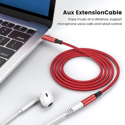 MOSWAG 10 m stereo audio prodlužovací kabel 3,5 mm samec-samice