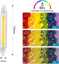EIMOPE R7s LED žárovka 118 mm 20 W, neutrální bílá 4500 K, NAHRAZURE 200w