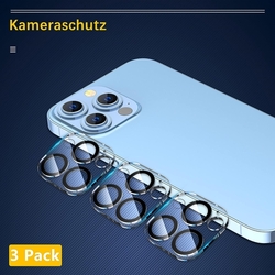UniqueMe (3 kusy) Ochrana fotoaparátu pro iPhone 13 Pro /13 Pro Max - černá