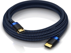 Kabel HDMI / HDMI, pozlacený konektor, 8K UHD, 3x stíněný, 2m, nylon, kvalitní