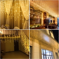 LED -  BLOOMWIN pohádkový LED světelný závěs USB 8 režimů 6x1M, 300 LED