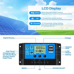 Battery Intelligent Controller s 5 V duálním USB portem a LCD displejem