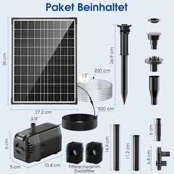 Biling Solární čerpadlo s filtrem 20 W 875 l/h 