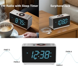 Rádiový budík iTOMA CKS708 s Bluetooth reproduktorem, FM rádiem, nabíjecím portem a nočním světlem