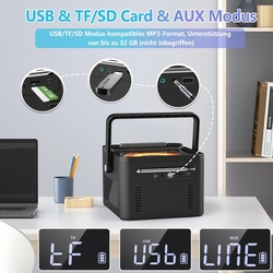 Greadio - přenosný CD přehrávač, Boombox kazetový přehrávač s FM rádiem, Bluetooth 5.1