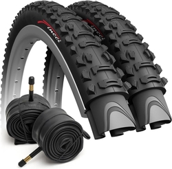 Plášť na kolo Fincci Durable 26" x 0,75" skládací, kevlarový, s vysokou přilnavostí a duší 26", ventilek Schrader, 60 TPI - 2 kusy