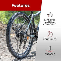 Plášť na kolo Fincci Durable 26" x 0,75" skládací, kevlarový, s vysokou přilnavostí a duší 26", ventilek Schrader, 60 TPI - 2 kusy