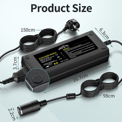 Napájecí zdroj 12V/15A, 180W, auto konektor 