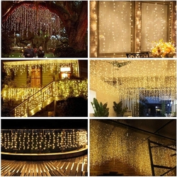LED -  BLOOMWIN pohádkový LED světelný závěs USB 8 režimů 6x1M, 300 LED