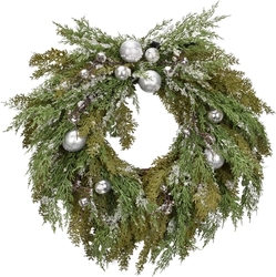 Ozdobný, dekorativní, adventní věnec na vánoční svátky