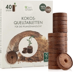 Kokosové bobtnající tablety s živinami pro sadbu - 40 kusů