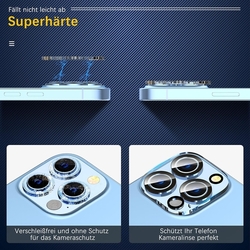 UniqueMe (3 kusy) Ochrana fotoaparátu pro iPhone 13 Pro /13 Pro Max - černá