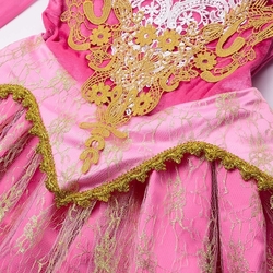 JerrisApparel - Dívčí princeznovské krajkové šaty-růžové