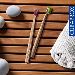Curaprox Wood Ultra Soft - zubní kartáček, barva štětin: růžová