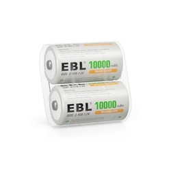 EBL nabíjecí D baterie Ni-MH 10 000mAh - 2ks